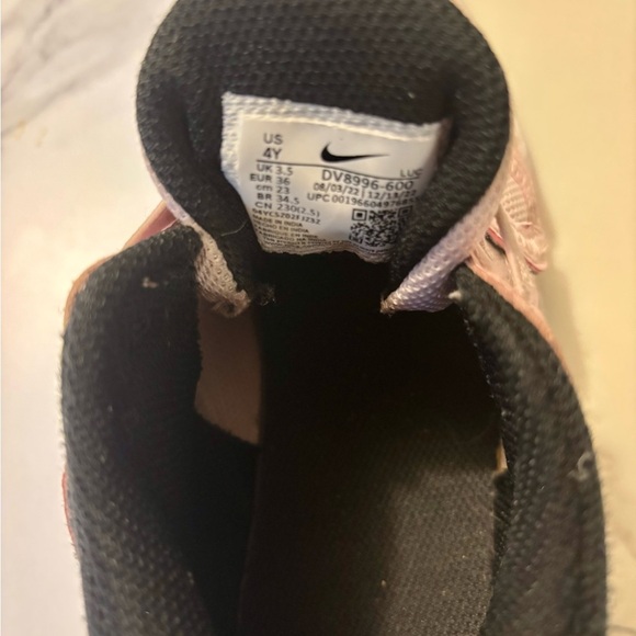 Nike Pink and Black Velcro Sneaker | Nike Kids' Grade School Team Hustle - Picture 2 of 6